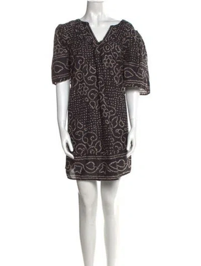 Pre-owned Xirena Printed Mini Dress In Black