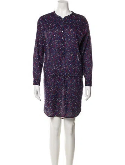 Pre-owned Xirena Printed Mini Dress In Blue