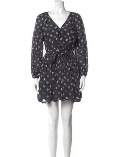 Pre-owned Xirena Printed Mini Dress In Blue