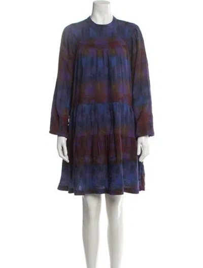 Pre-owned Xirena Printed Mini Dress In Blue