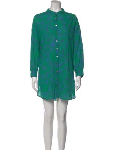 Pre-owned Xirena Printed Mini Dress In Green