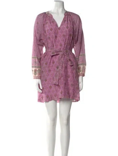 Pre-owned Xirena Printed Mini Dress In Purple