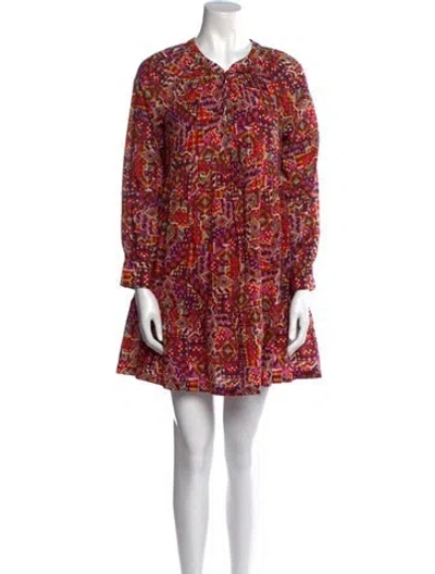 Pre-owned Xirena Printed Mini Dress In Purple