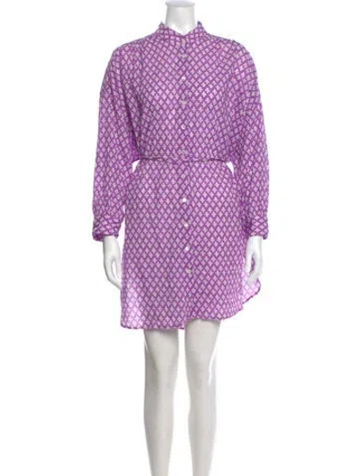 Pre-owned Xirena Printed Mini Dress In Purple