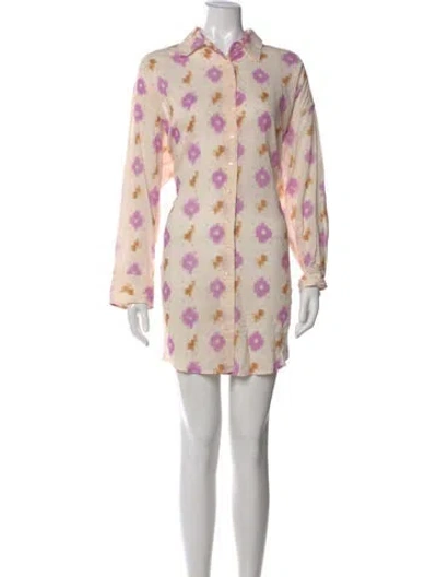 Pre-owned Xirena Printed Mini Dress In Purple