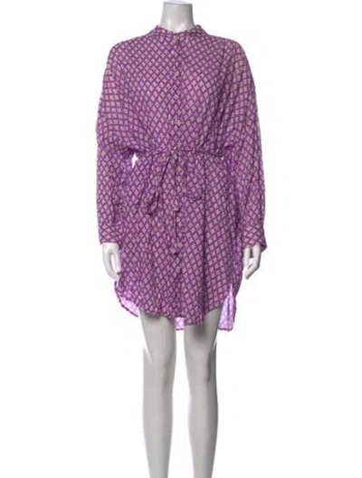 Pre-owned Xirena Printed Mini Dress In Purple