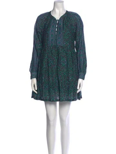 Pre-owned Xirena Printed Mini Dress W/ Tags In Black