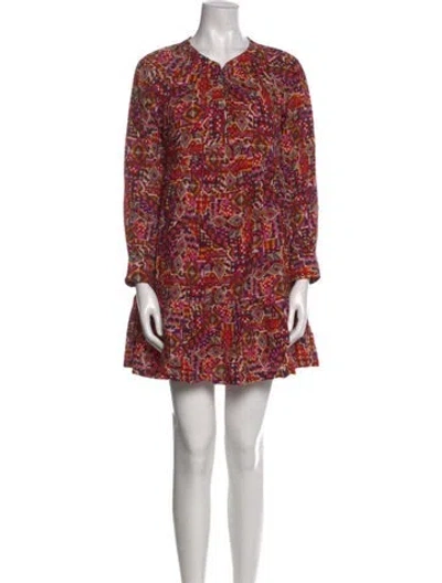 Pre-owned Xirena Printed Mini Dress W/ Tags In Red