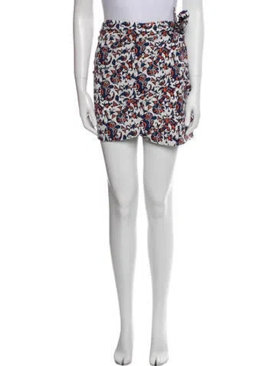 Pre-owned Xirena Printed Mini Skirt In Blue