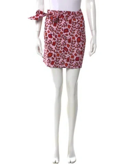 Pre-owned Xirena Printed Mini Skirt In Pink