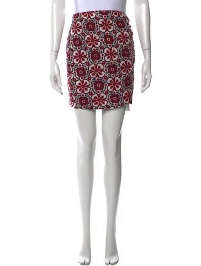 Pre-owned Xirena Printed Mini Skirt In Pink