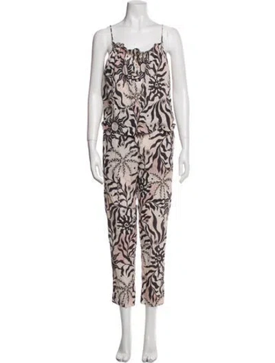 Pre-owned Xirena Printed Ruffle Embellishment Pant Set In Multi