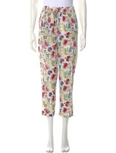 Pre-owned Xirena Printed Straight Leg Pants In Pink
