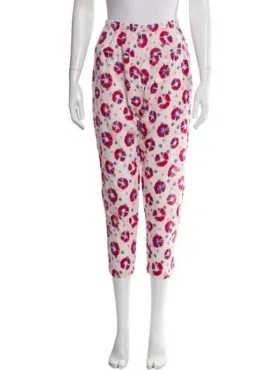 Pre-owned Xirena Printed Straight Leg Pants In Pink