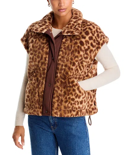 Xirena Ravena Faux Fur Vest In Animal Print