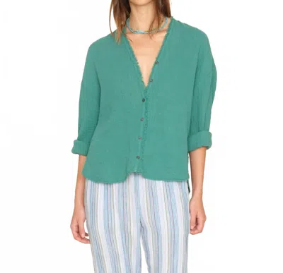 Xirena Reagan Button Down Shirt In Bottle Green