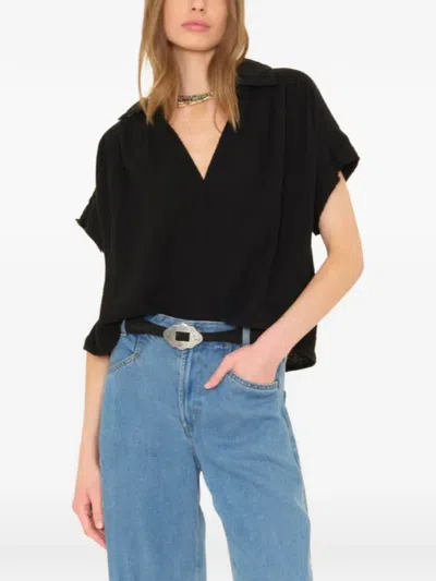 Xirena Reggie Cotton Top In Black