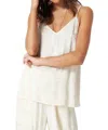 Xirena Rei Top In Cream Palm In Multi