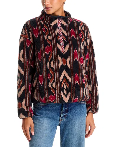 Xirena Ridge Printed Mocked Neck Pullover Jacket In Multi