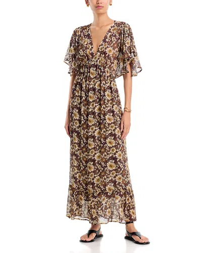 Xirena Roberta Printed Flutter Sleeve Dress In Multi