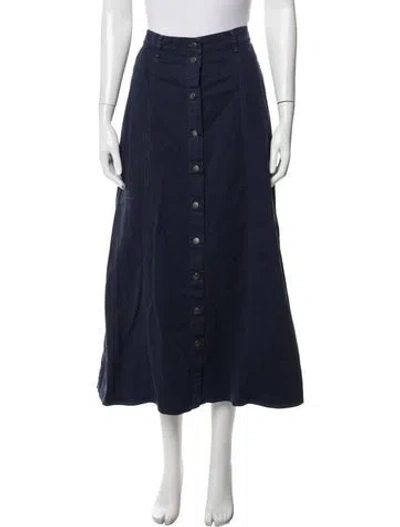 Pre-owned Xirena Ruffle Embellishment Long Skirt In Blue