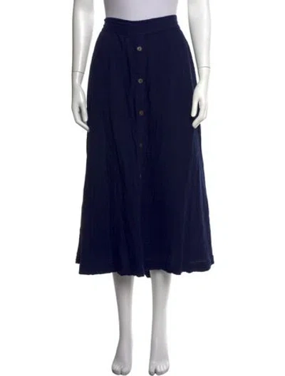 Pre-owned Xirena Ruffle Embellishment Long Skirt In Blue
