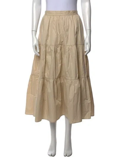 Pre-owned Xirena Ruffle Embellishment Long Skirt In Neutrals