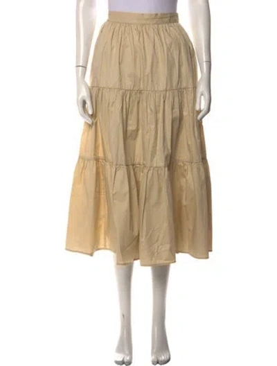 Pre-owned Xirena Ruffle Embellishment Long Skirt In Neutrals