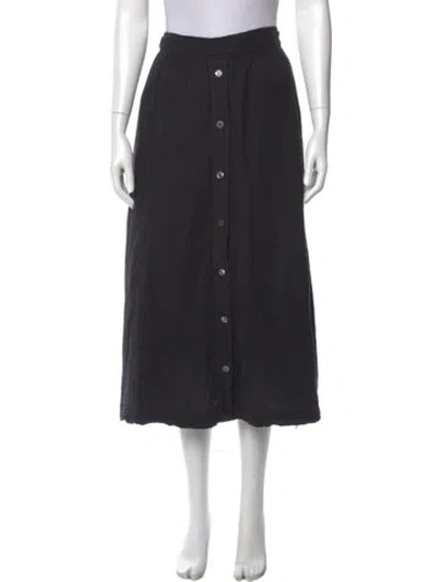Pre-owned Xirena Ruffle Embellishment Midi Length Skirt In Black