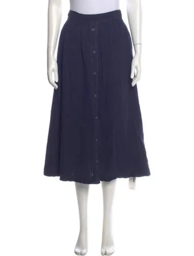 Pre-owned Xirena Ruffle Embellishment Midi Length Skirt In Blue