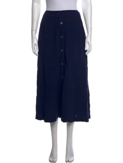 Pre-owned Xirena Ruffle Embellishment Midi Length Skirt In Blue