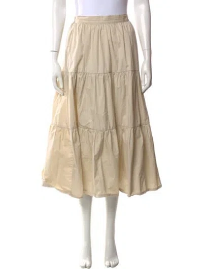 Pre-owned Xirena Ruffle Embellishment Midi Length Skirt In Neutral