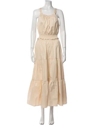 Pre-owned Xirena Ruffle Embellishment Skirt Set In Neutrals
