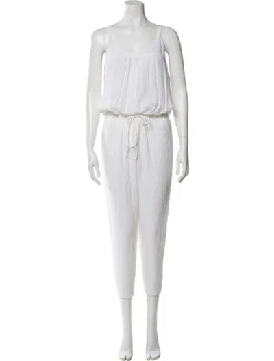 Pre-owned Xirena Scoop Neck Jumpsuit In White