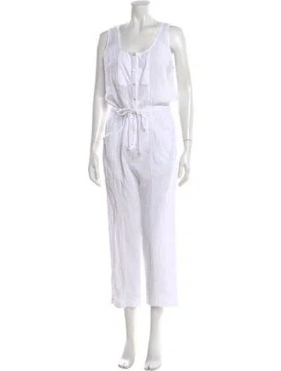 Pre-owned Xirena Scoop Neck Jumpsuit In White