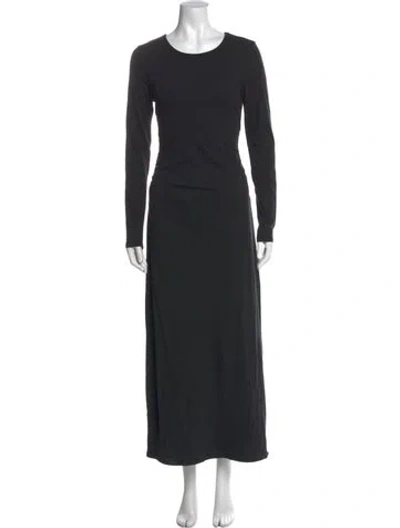 Pre-owned Xirena Scoop Neck Long Dress In Black