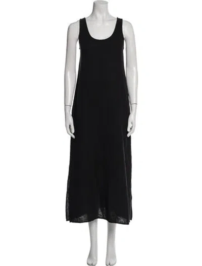 Pre-owned Xirena Scoop Neck Long Dress In Black