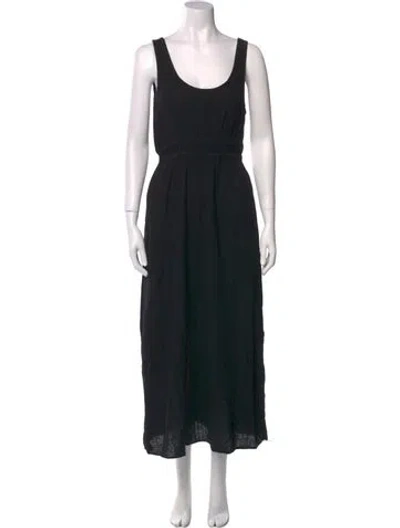 Pre-owned Xirena Scoop Neck Long Dress In Black