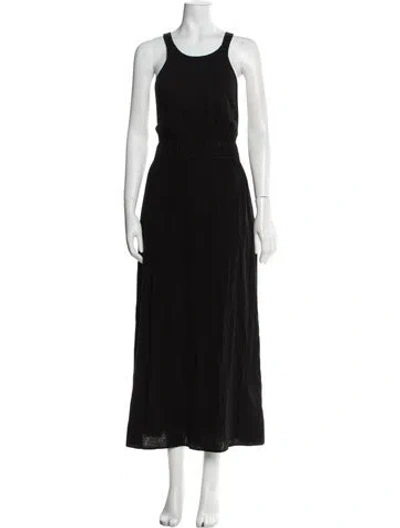 Pre-owned Xirena Scoop Neck Long Dress In Black