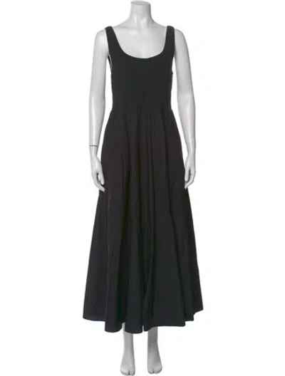 Pre-owned Xirena Scoop Neck Long Dress In Black