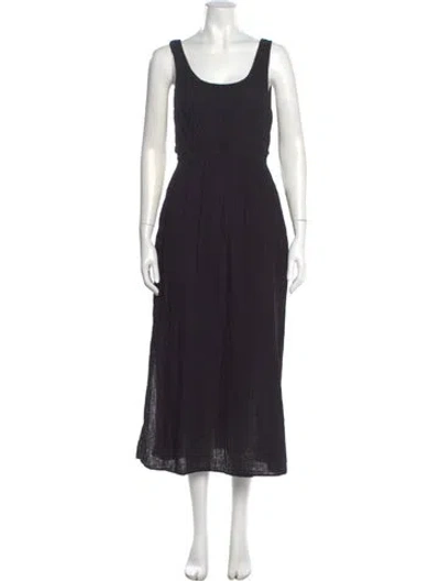 Pre-owned Xirena Scoop Neck Long Dress In Black