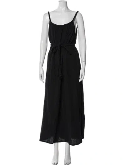 Pre-owned Xirena Scoop Neck Long Dress In Black