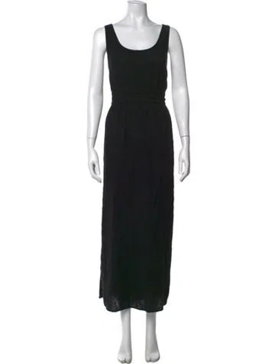 Pre-owned Xirena Scoop Neck Long Dress In Black