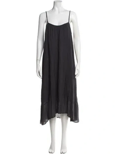Pre-owned Xirena Scoop Neck Long Dress In Black