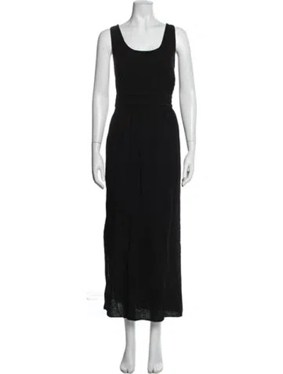 Pre-owned Xirena Scoop Neck Long Dress In Black