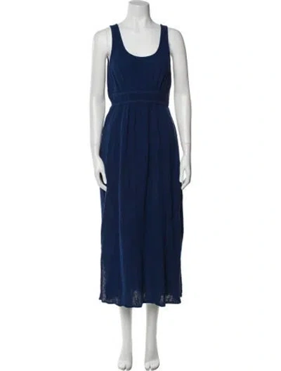 Pre-owned Xirena Scoop Neck Long Dress In Blue