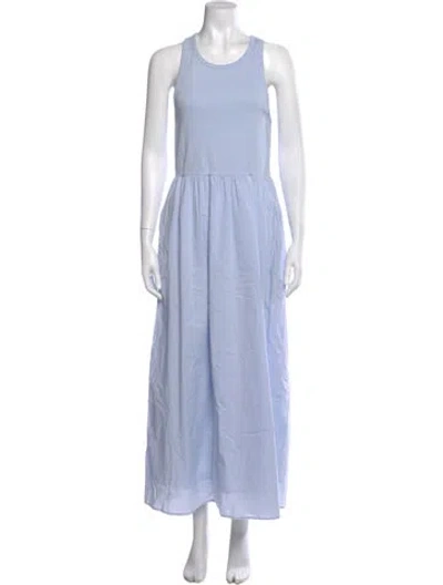 Pre-owned Xirena Scoop Neck Long Dress In Blue