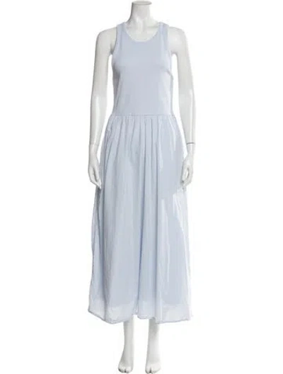 Pre-owned Xirena Scoop Neck Long Dress In Blue