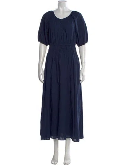 Pre-owned Xirena Scoop Neck Long Dress In Blue