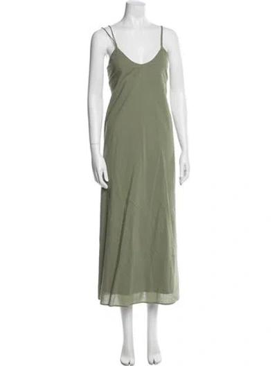 Pre-owned Xirena Scoop Neck Long Dress In Green
